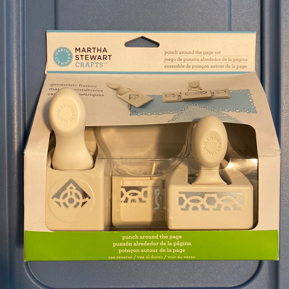 Martha Stewart Paper Craft Punch Around The Page Set GEOMETRIC FRAMES 42-60086